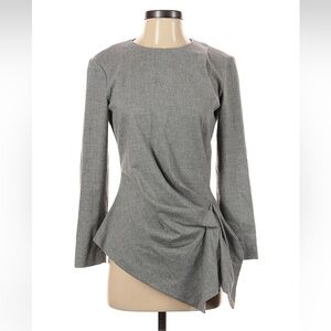Zara Elegant Gray Long Sleeve Top